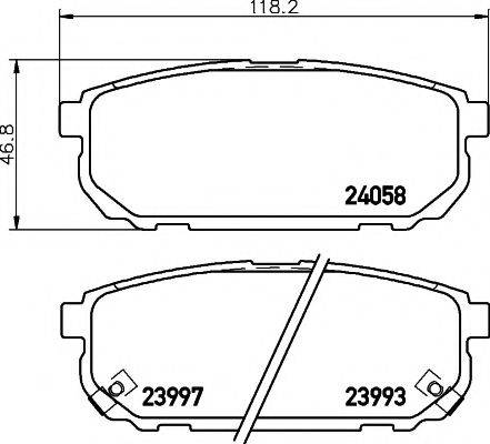 PAGID T1401 Комплект гальмівних колодок, дискове гальмо