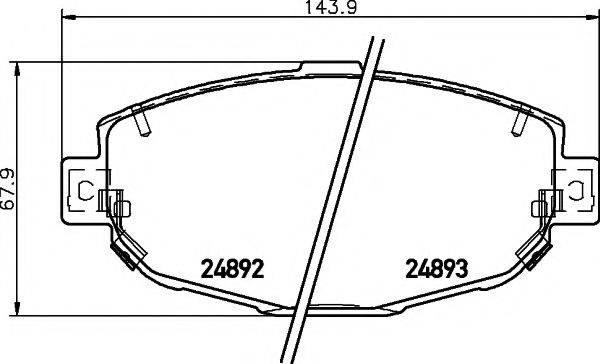 PAGID T1979 Комплект гальмівних колодок, дискове гальмо