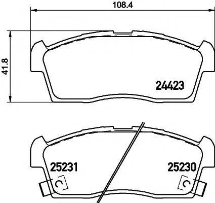 PAGID T2104 Комплект гальмівних колодок, дискове гальмо