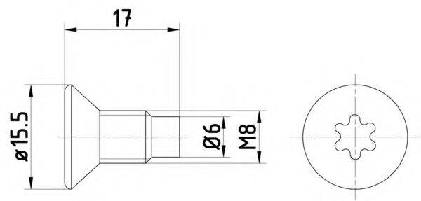 PAGID TPM0004 Болт, диск гальмівного механізму