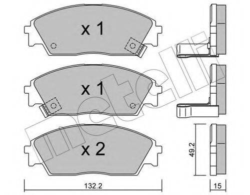 METELLI 2202361 Комплект гальмівних колодок, дискове гальмо