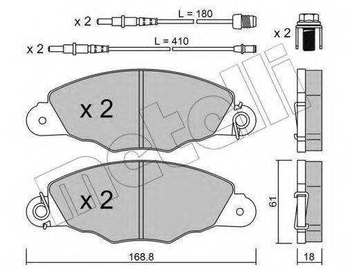 METELLI 2203341 Комплект гальмівних колодок, дискове гальмо