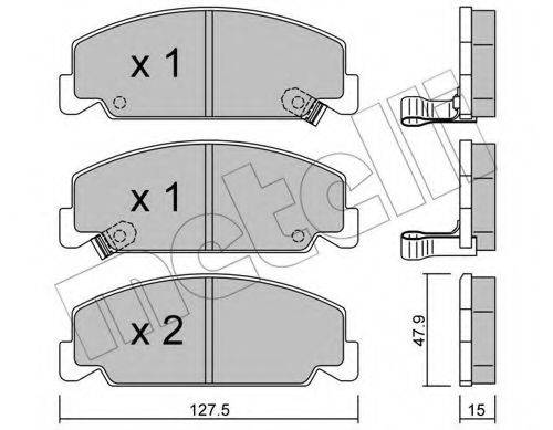 METELLI 2203830 Комплект гальмівних колодок, дискове гальмо