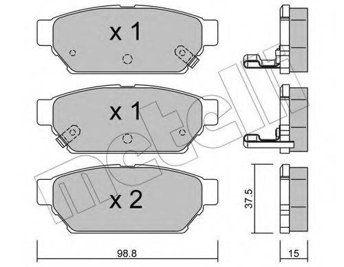 METELLI 2203960 Комплект гальмівних колодок, дискове гальмо