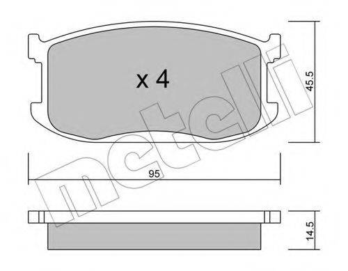 METELLI 2204670 Комплект гальмівних колодок, дискове гальмо