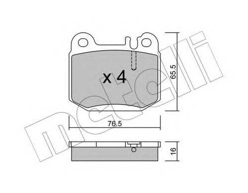 METELLI 2205640 Комплект гальмівних колодок, дискове гальмо