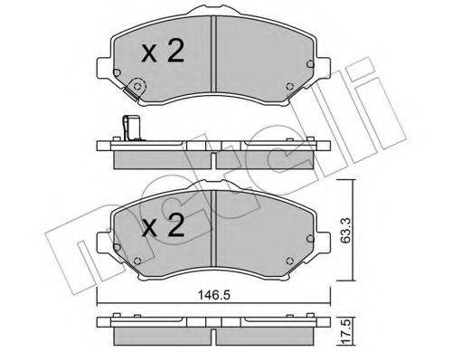 METELLI 2208620 Комплект гальмівних колодок, дискове гальмо