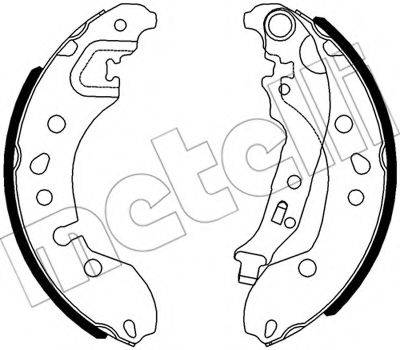 METELLI 530536 Комплект гальмівних колодок