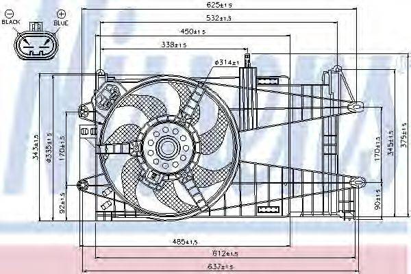 NISSENS 85050 Вентилятор, охолодження двигуна