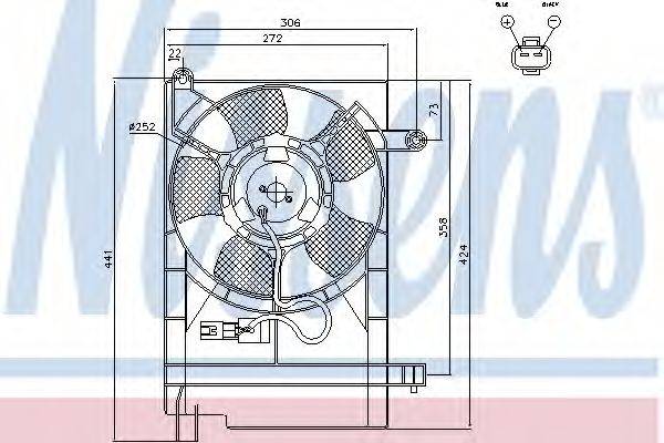 NISSENS 85750 Вентилятор, охолодження двигуна