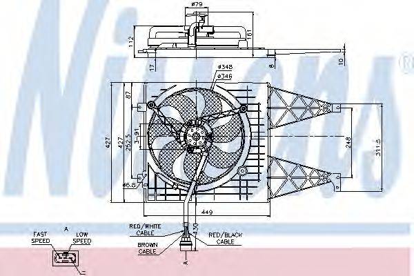 NISSENS 85249 Вентилятор, охолодження двигуна