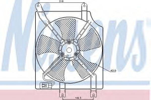 NISSENS 85354 Вентилятор, конденсатор кондиціонера