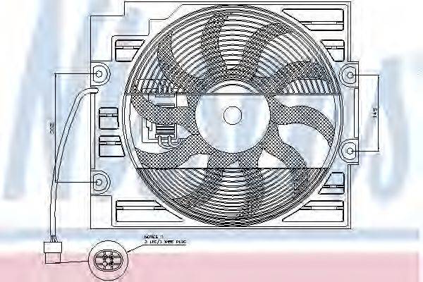 NISSENS 85422 Вентилятор, конденсатор кондиціонера