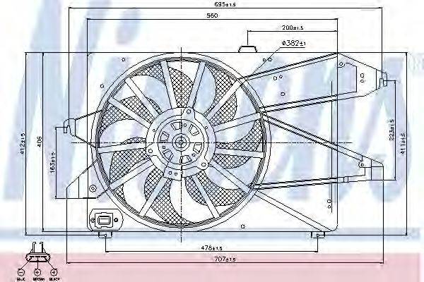 NISSENS 85482 Вентилятор, охолодження двигуна