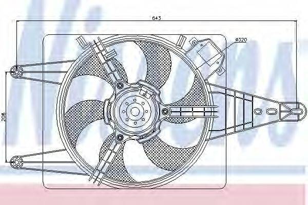 NISSENS 85508 Вентилятор, охолодження двигуна