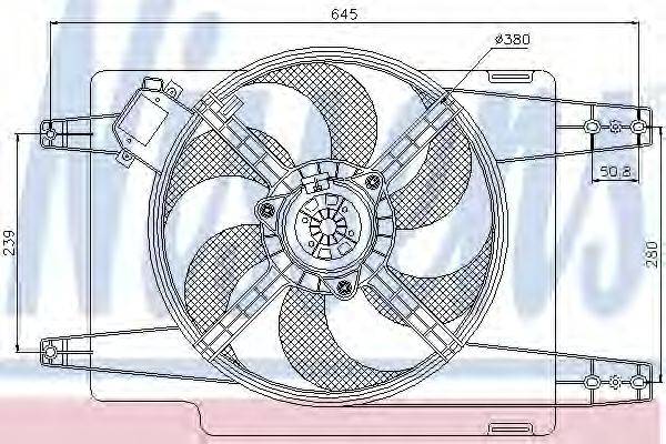 NISSENS 85510 Вентилятор, охолодження двигуна