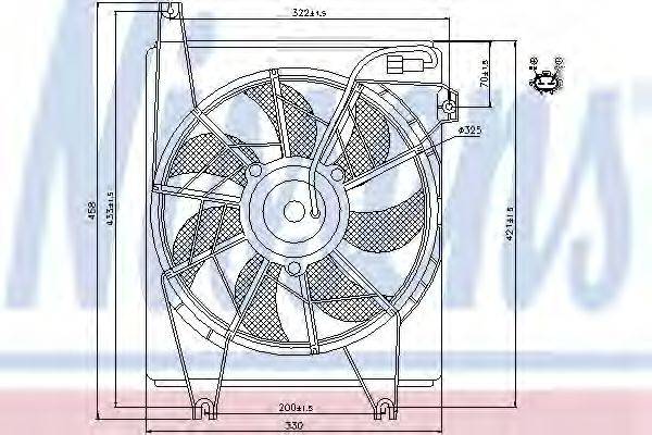 NISSENS 85623 Вентилятор, конденсатор кондиціонера