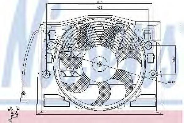 NISSENS 85650 Вентилятор, конденсатор кондиціонера