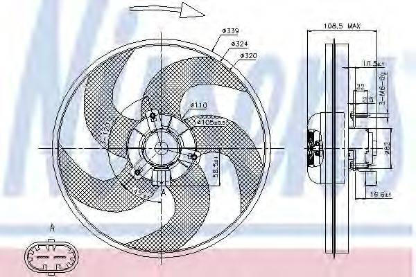 NISSENS 85672 Вентилятор, охолодження двигуна