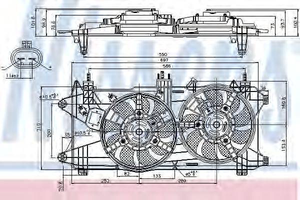 NISSENS 85689 Вентилятор, охолодження двигуна