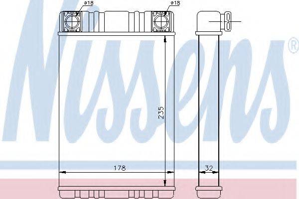 NISSENS 72028 Теплообмінник, опалення салону