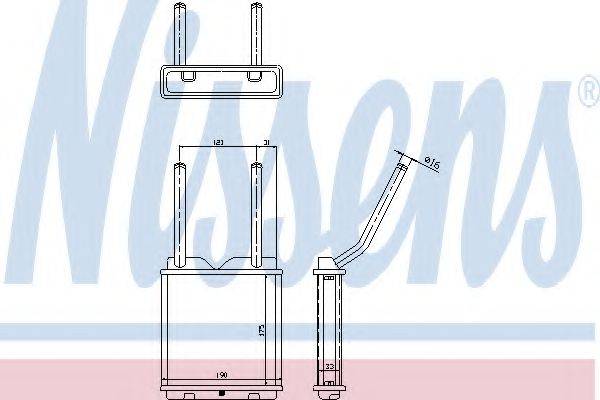 NISSENS 72653 Теплообмінник, опалення салону