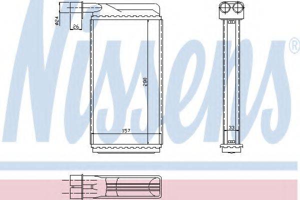 NISSENS 73382 Теплообмінник, опалення салону