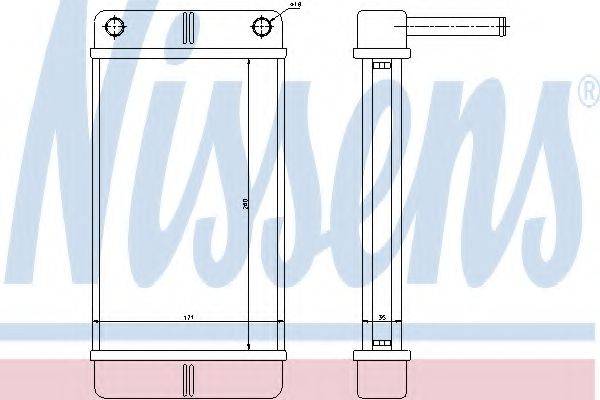 NISSENS 71443 Теплообмінник, опалення салону