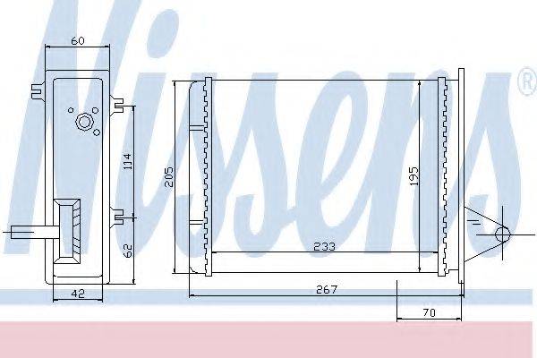 NISSENS 71448 Теплообмінник, опалення салону