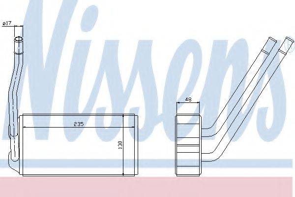 NISSENS 73000 Теплообмінник, опалення салону