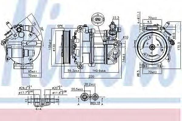 NISSENS 890068 Компресор, кондиціонер