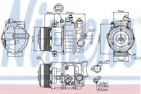 NISSENS 89039 Компресор, кондиціонер