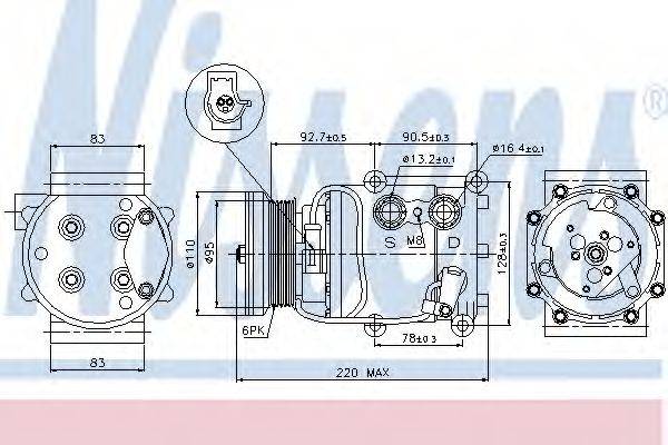 NISSENS 89071 Компресор, кондиціонер