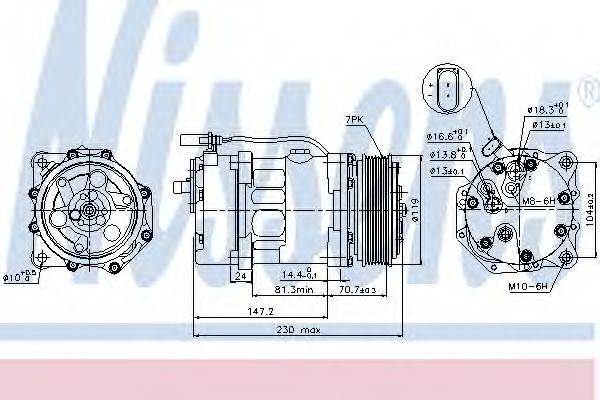 NISSENS 89117 Компресор, кондиціонер