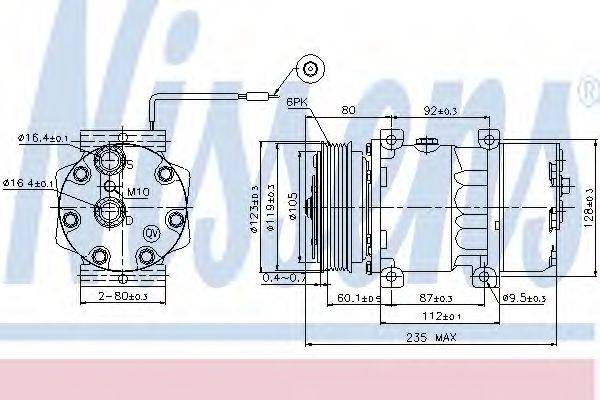 NISSENS 89125 Компресор, кондиціонер