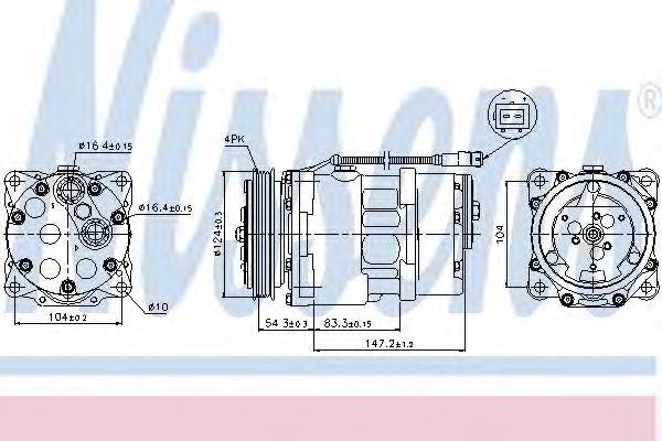 NISSENS 89145 Компресор, кондиціонер