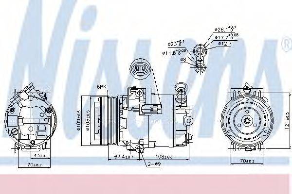 NISSENS 89222 Компресор, кондиціонер