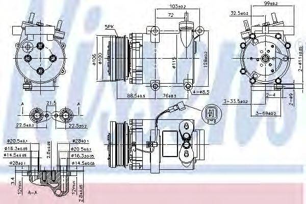 NISSENS 89327 Компресор, кондиціонер