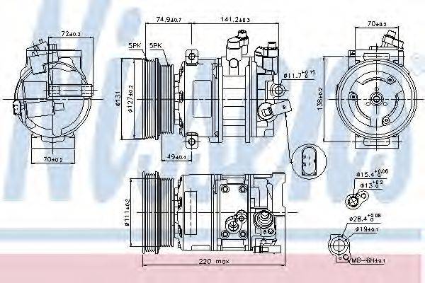 NISSENS 89421 Компресор, кондиціонер