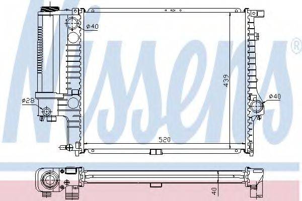 NISSENS 60615A Радіатор, охолодження двигуна