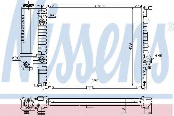 NISSENS 60614A Радіатор, охолодження двигуна