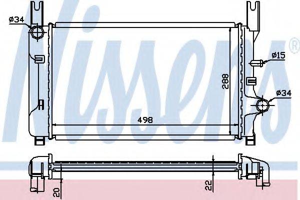 NISSENS 621171 Радіатор, охолодження двигуна