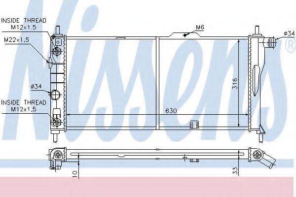 NISSENS 63281 Радіатор, охолодження двигуна