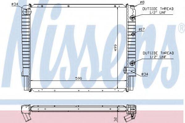 NISSENS 65523A Радіатор, охолодження двигуна