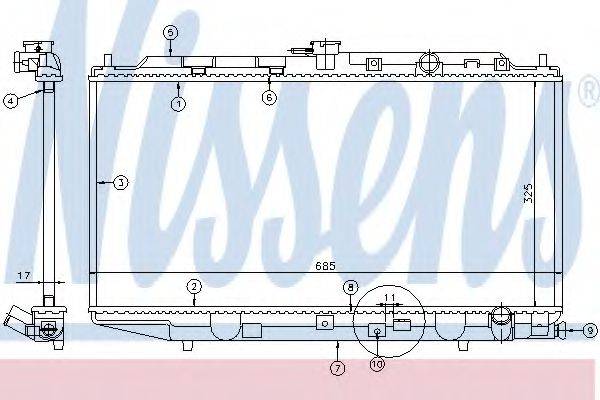 NISSENS 62256 Радіатор, охолодження двигуна