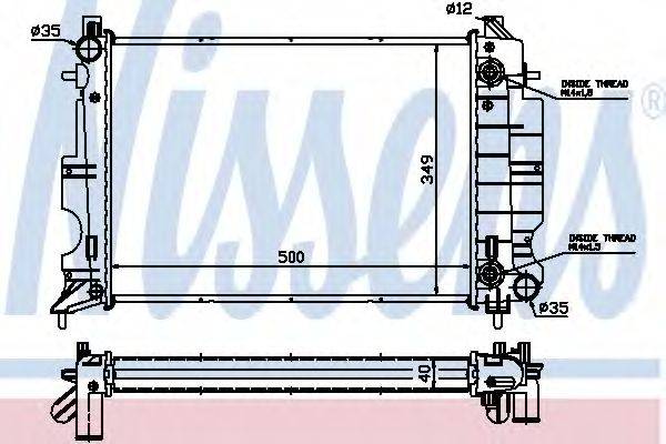 NISSENS 64034A Радіатор, охолодження двигуна