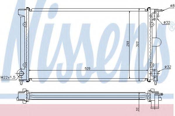NISSENS 65152A Радіатор, охолодження двигуна