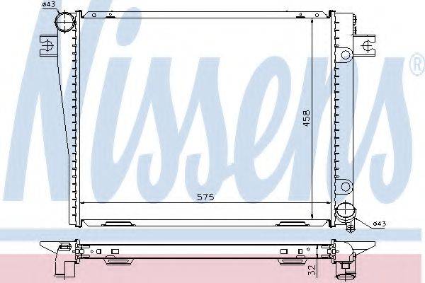 NISSENS 60602A Радіатор, охолодження двигуна