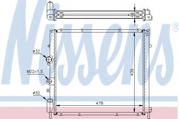 NISSENS 63854A Радіатор, охолодження двигуна