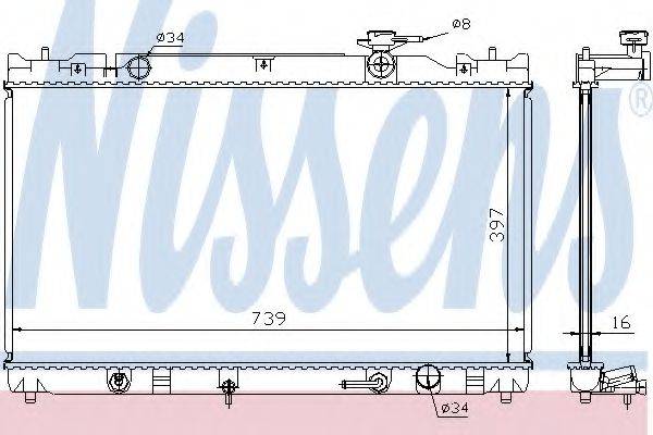 NISSENS 646351 Радіатор, охолодження двигуна